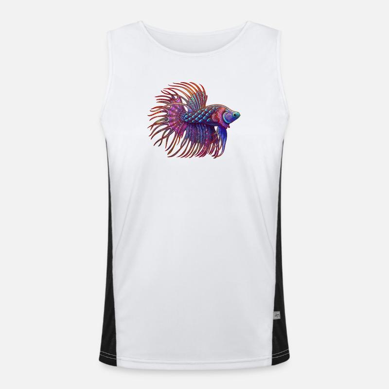 Couleur Betta Zentangle Débardeur respirant contrasté Homme 