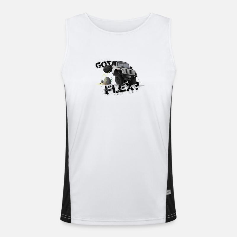 GOT FLEX? - OFFROADER Crawler - White Men's Functional Contrast Tank Top 