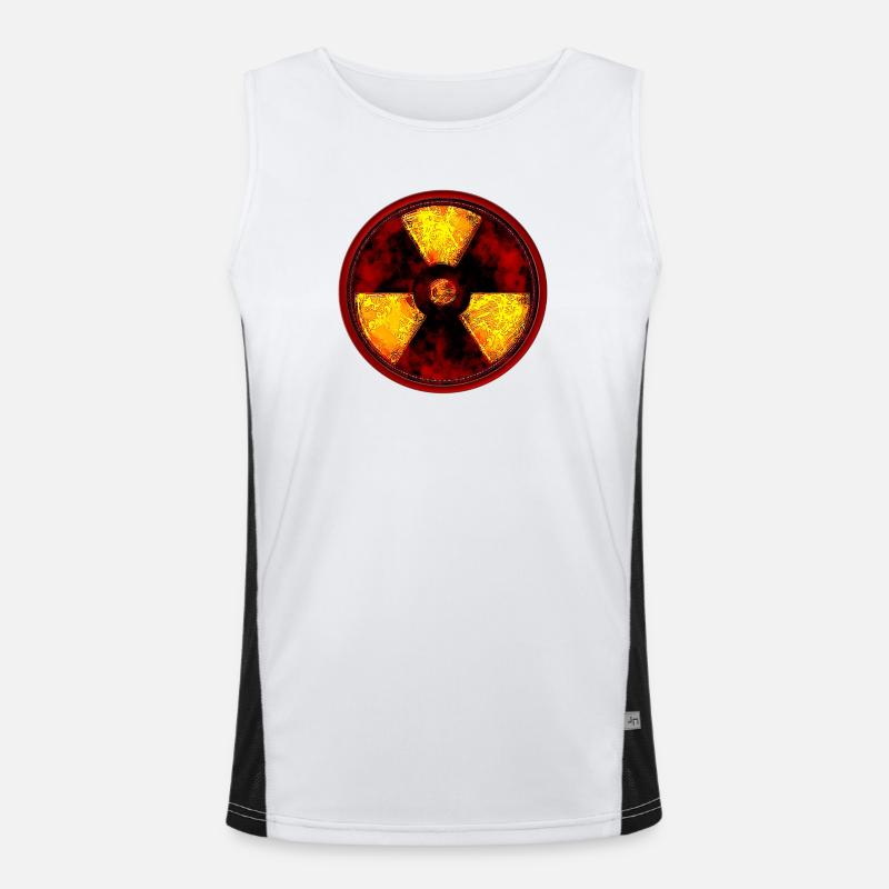 Radioactive - Men's Functional Contrast Tank Top  - white/black