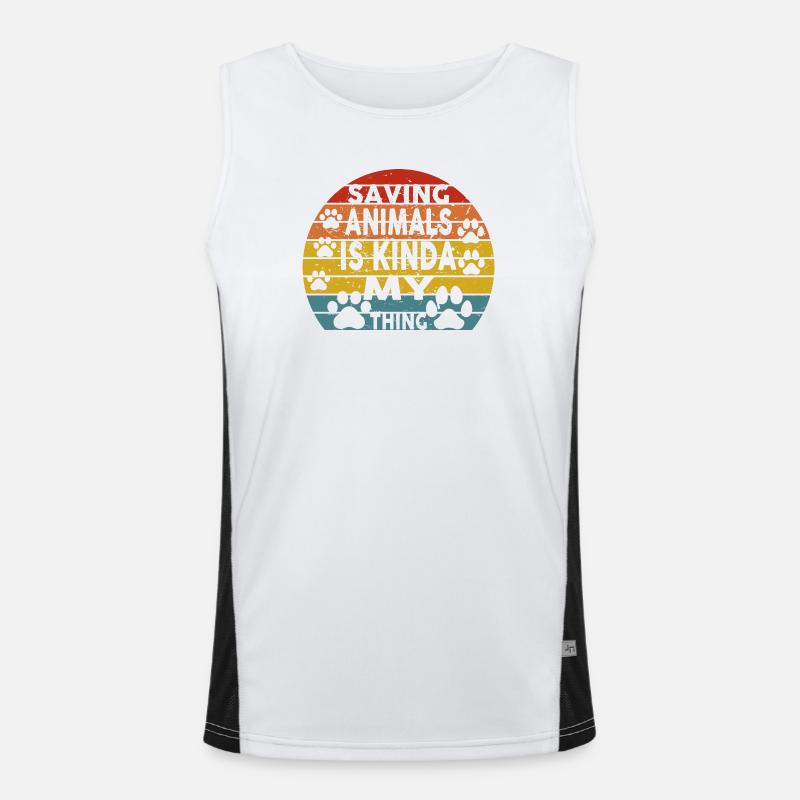Saving Animals Is Kinda My Thing Men's Functional Contrast Tank Top 