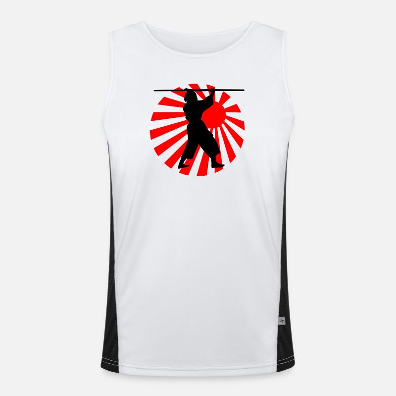 Keep Kobudo logo with a bo above it Men's Functional Contrast Tank Top 