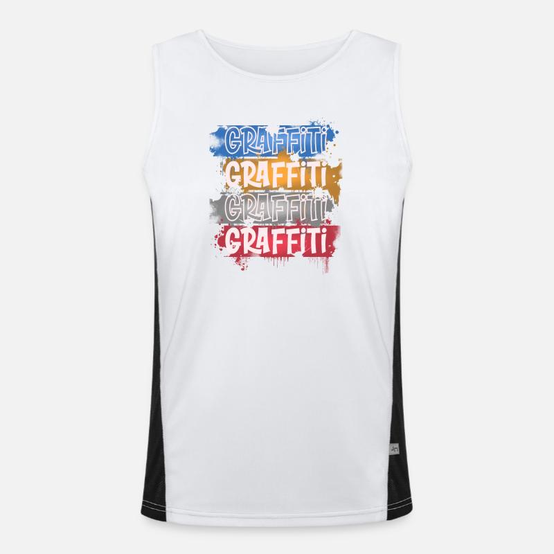 Graffiti Funktionelles Kontrast-Tank Top für Männer 