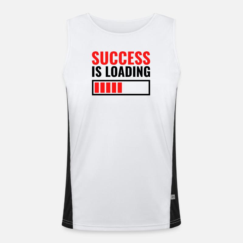 Success is loading custom gift Men's Functional Contrast Tank Top 