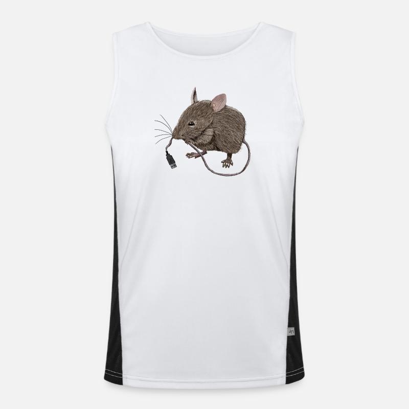 USB Mouse Men's Functional Contrast Tank Top 