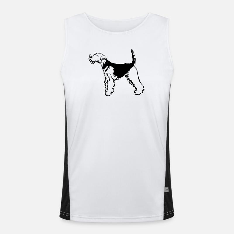 Welsh Terrier Funktionelles Kontrast-Tank Top für Männer 
