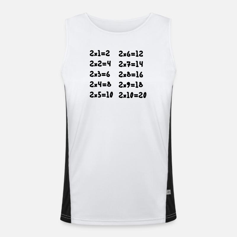 Two multiplication table Men's Functional Contrast Tank Top 
