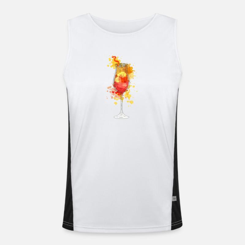 Aperolspritz Cocktail Débardeur respirant contrasté Homme 