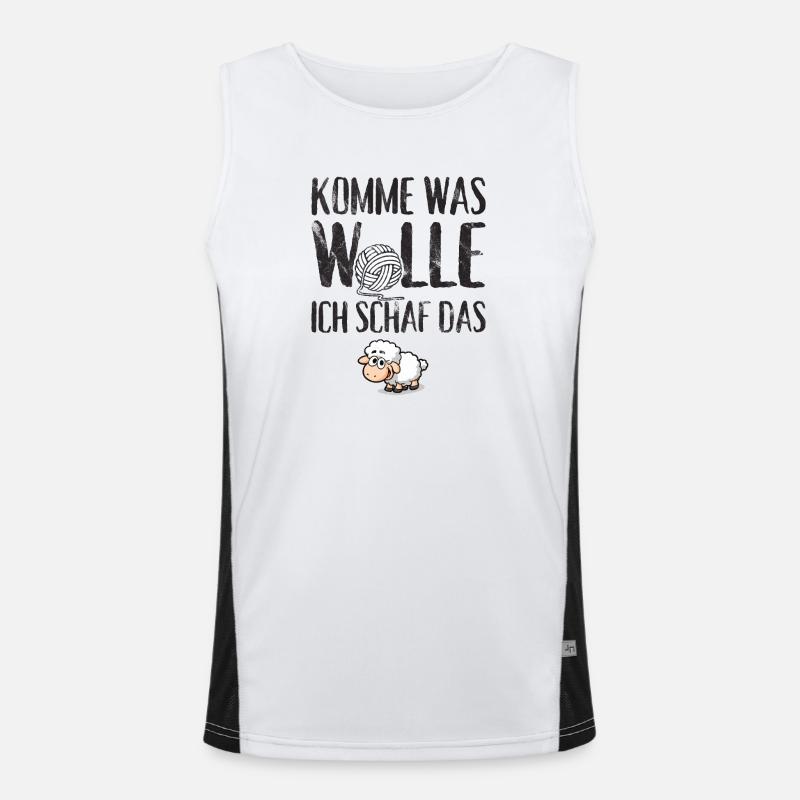 Komme was Wolle ich Schaf das Funktionelles Kontrast-Tank Top für Männer 