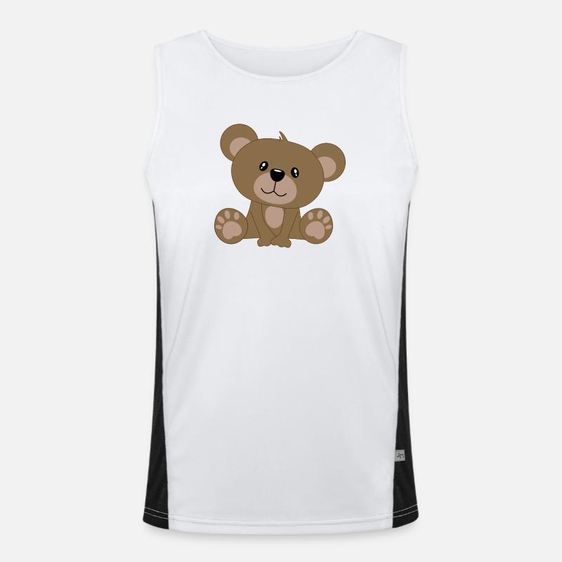 Bear, Teddy Bear Men's Functional Contrast Tank Top 