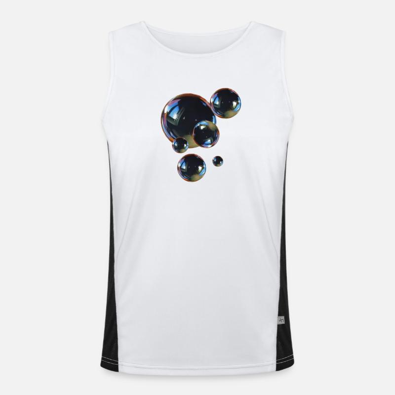 Reflektierende Blasenkunst Funktionelles Kontrast-Tank Top für Männer 