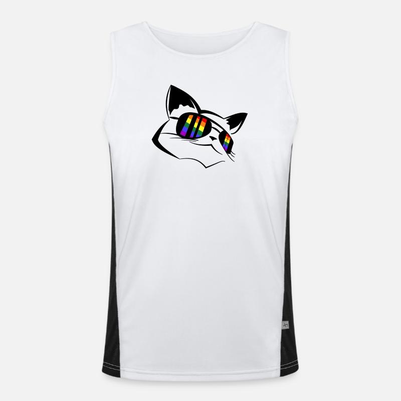 Pride Chat LGBT Débardeur respirant contrasté Homme 