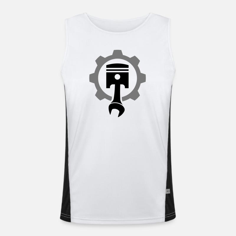 Engine, piston, gear Men's Functional Contrast Tank Top 