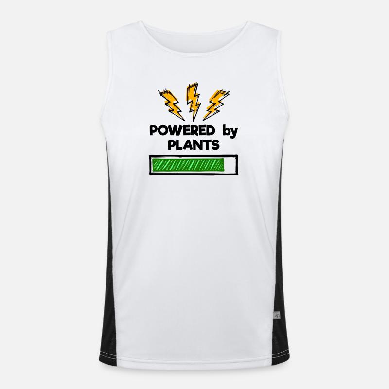 Vegetarier Vegan Statement Funktionelles Kontrast-Tank Top für Männer 
