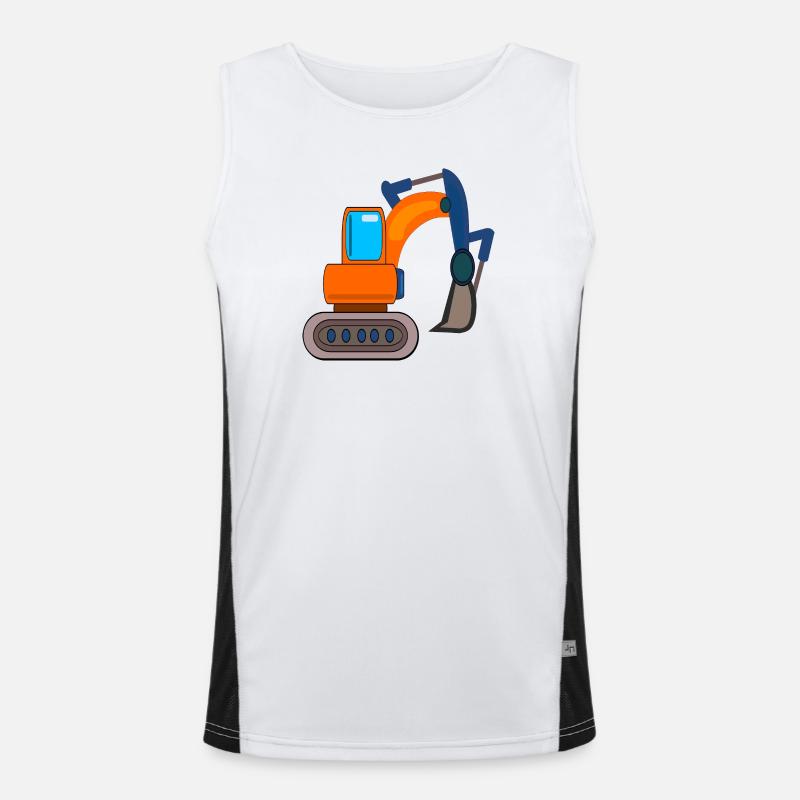 BAUSTELLE BAGGER KINDER BAGGERN Funktionelles Kontrast-Tank Top für Männer 