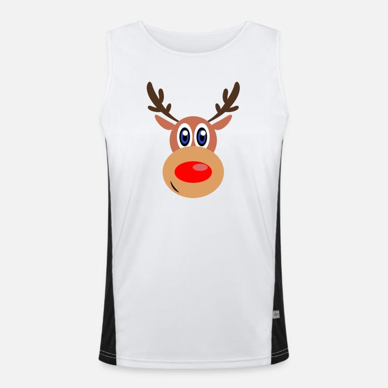Rudolph Noël de Noël visage Débardeur respirant contrasté Homme 