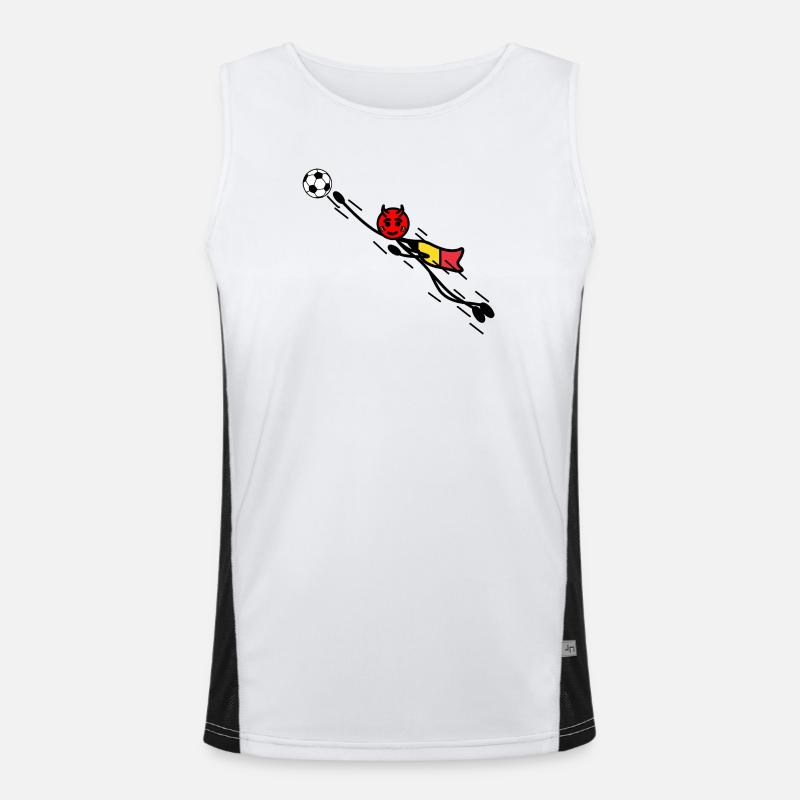 Flying Red Devil hero keeper Men's Functional Contrast Tank Top 