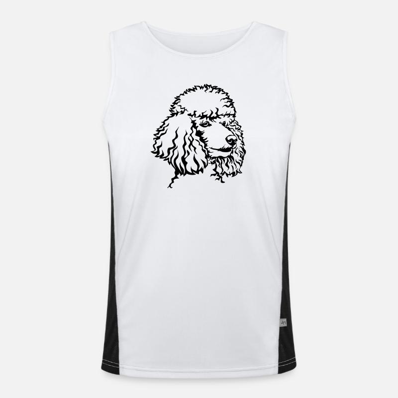 Pudel Kopf Funktionelles Kontrast-Tank Top für Männer 