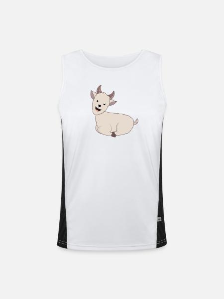 Ziege Ziegen Geiss - Men's Functional Contrast Tank Top  - white/black