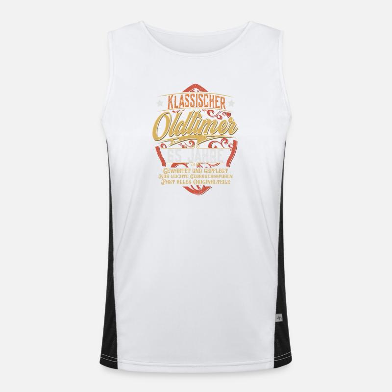 65. Geburtstag Oldtimer Funktionelles Kontrast-Tank Top für Männer 