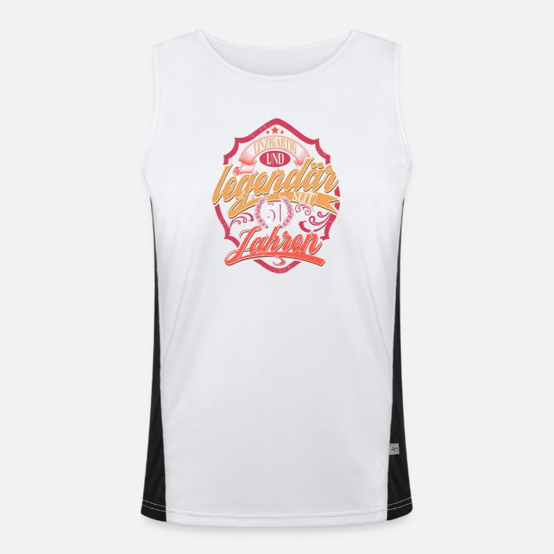51. Geburtstag Funktionelles Kontrast-Tank Top für Männer 