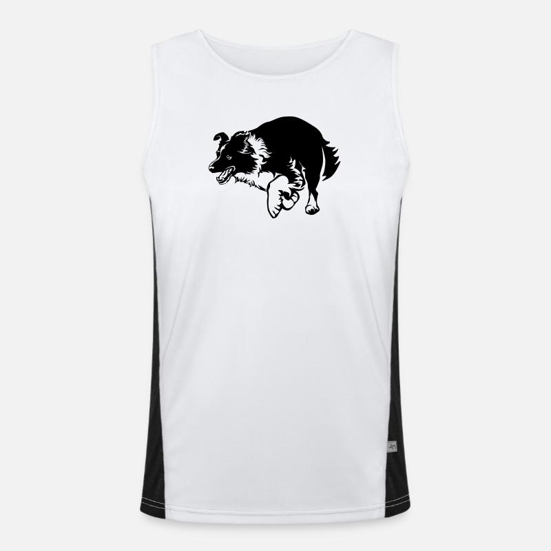 Border Collie Débardeur respirant contrasté Homme 