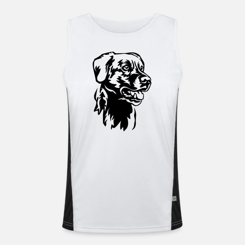 Labrador Kopf Funktionelles Kontrast-Tank Top für Männer 
