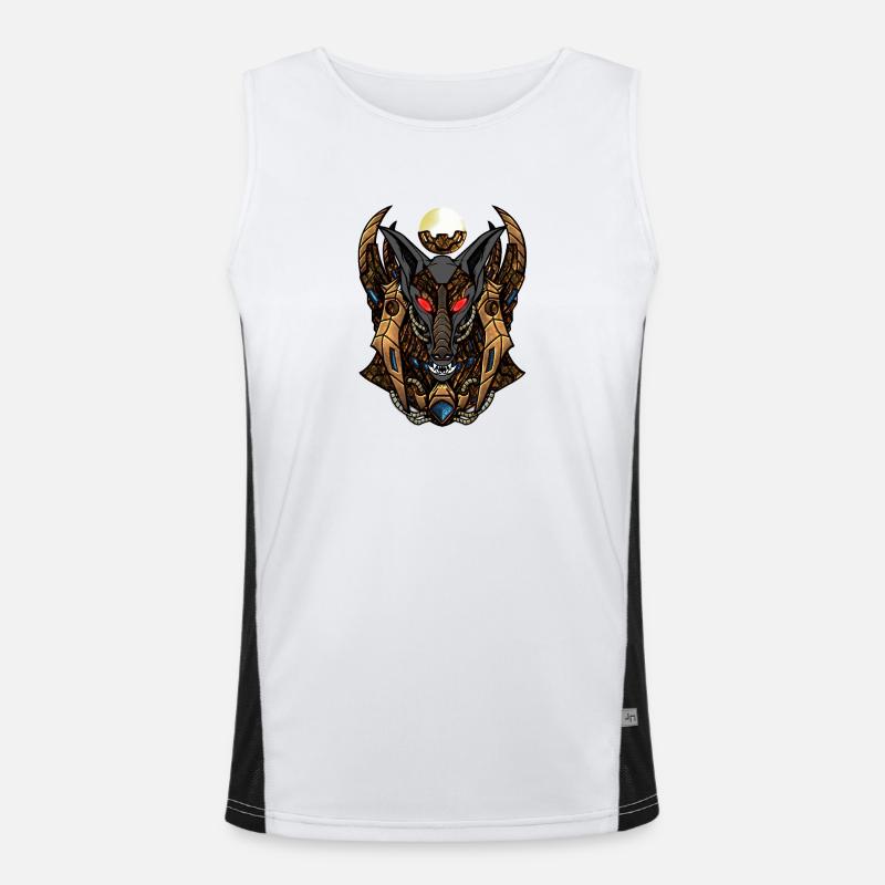 Anubis Steampunk Funktionelles Kontrast-Tank Top für Männer 
