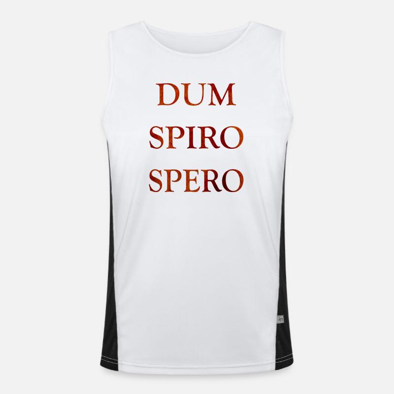 dum spiro spero, citations latines Débardeur respirant contrasté Homme 