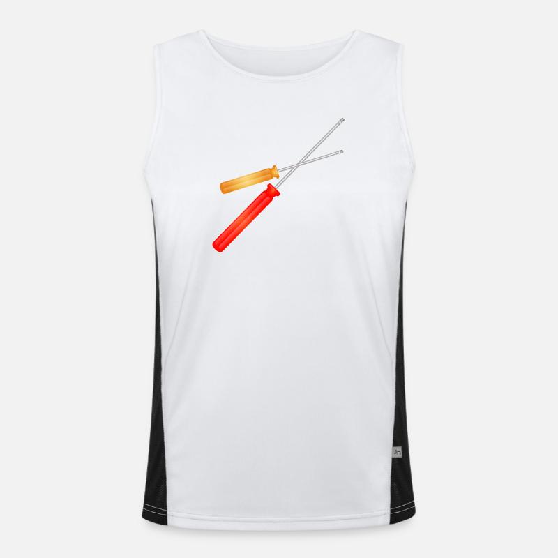 two screwdrivers for the toolbox Men's Functional Contrast Tank Top 