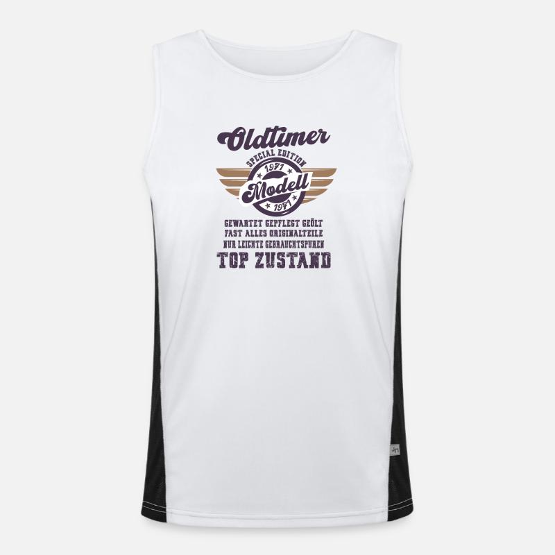 Oldtimer Modell Retro Flügel Geschenk Funktionelles Kontrast-Tank Top für Männer 