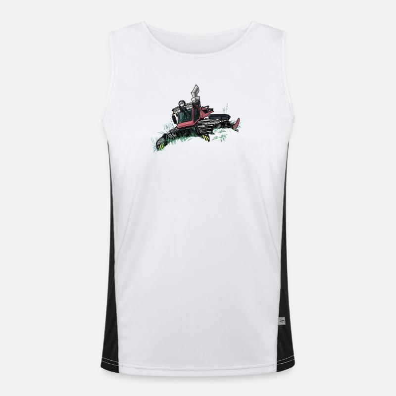 1056 Schneepflug Funktionelles Kontrast-Tank Top für Männer 