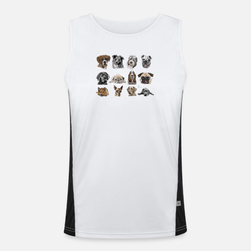 dogs Funktionelles Kontrast-Tank Top für Männer 