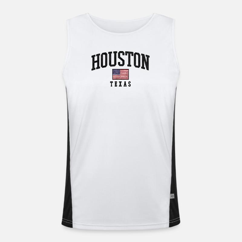 Drapeau du Texas à Houston Débardeur respirant contrasté Homme 