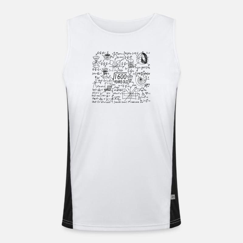 40th Birthday for Math Teachers and Math Nerds Men's Functional Contrast Tank Top 