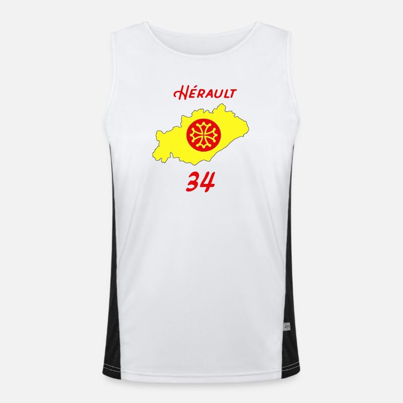 Hérault Funktionelles Kontrast-Tank Top für Männer 