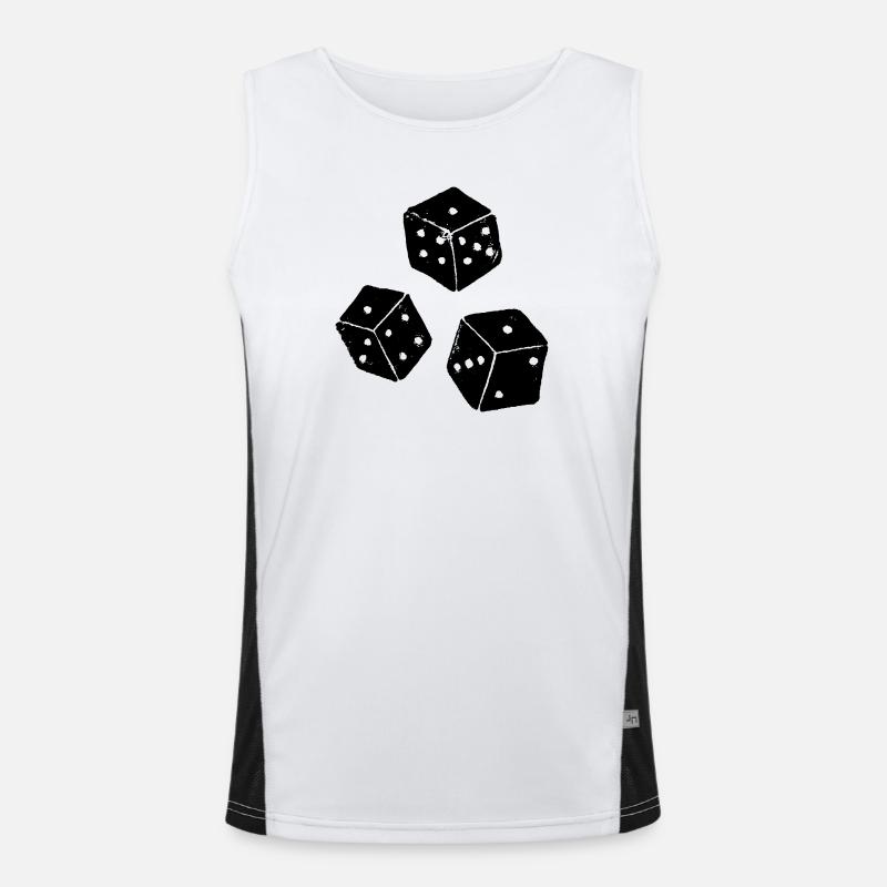 Chicago | Chick | Chigg Dice Game - Men's Functional Contrast Tank Top  - white/black