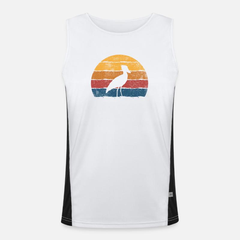 Schuhschnabel Vogel Funktionelles Kontrast-Tank Top für Männer 