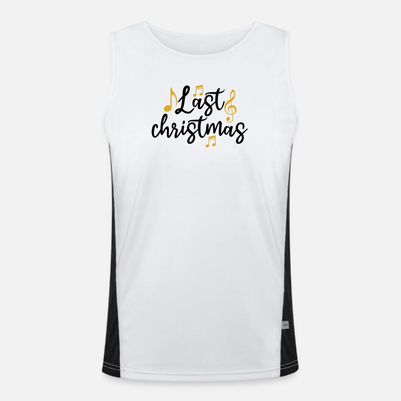 Last christmas - Men's Functional Contrast Tank Top  - white/black