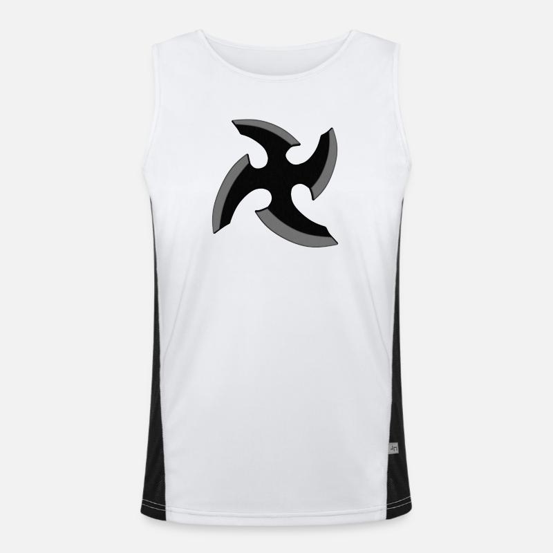 Ninja Stern Funktionelles Kontrast-Tank Top für Männer 