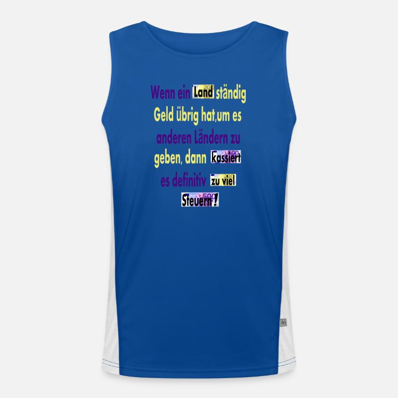 Zu viele Steuern Funktionelles Kontrast-Tank Top für Männer 