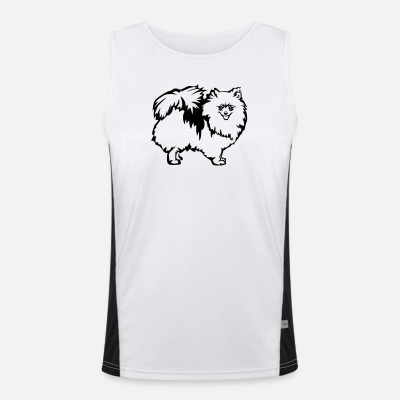 Dwarf spitz Men's Functional Contrast Tank Top 