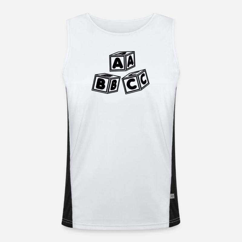 ABC blocks Men's Functional Contrast Tank Top 