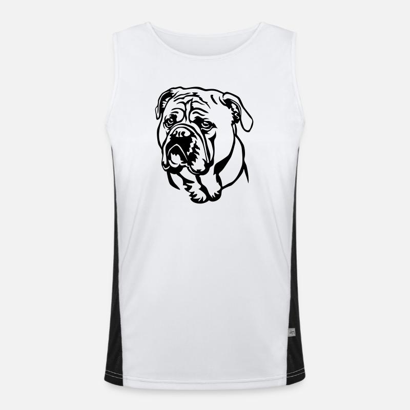 Tête de bouledogue continental Débardeur respirant contrasté Homme 