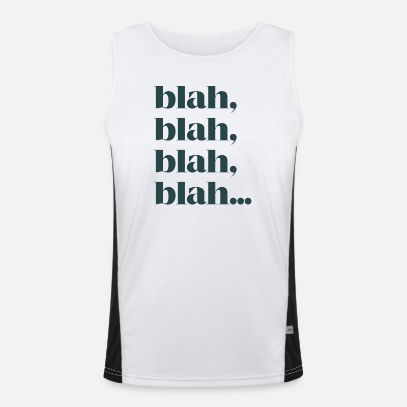 Bla bla bla bla Funktionelles Kontrast-Tank Top für Männer 