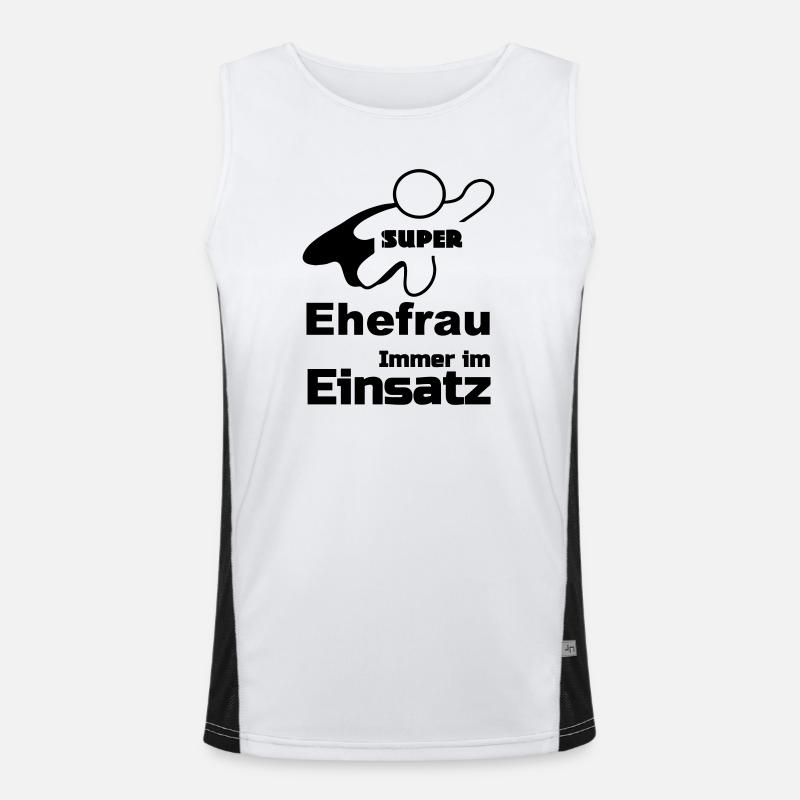 Super Ehefrau Geschenk Funktionelles Kontrast-Tank Top für Männer 