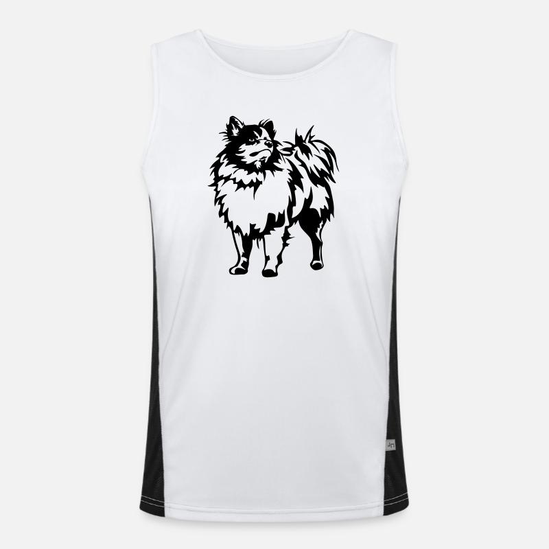 Sharp - Men's Functional Contrast Tank Top  - white/black