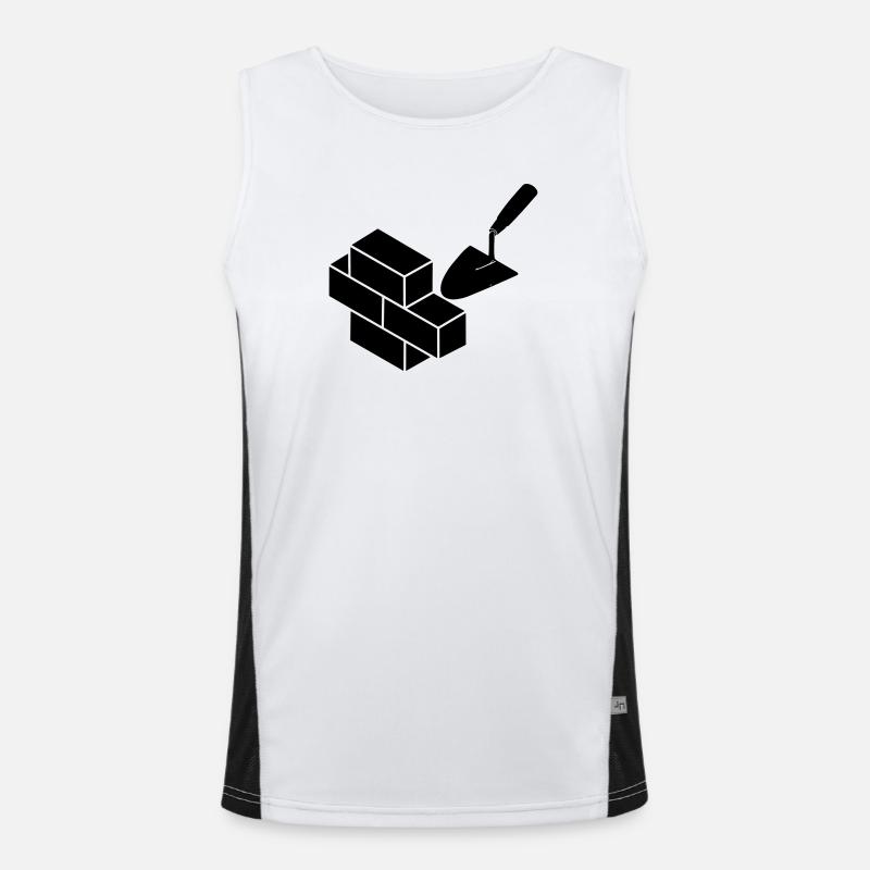 Logo for bricklayer Men's Functional Contrast Tank Top 
