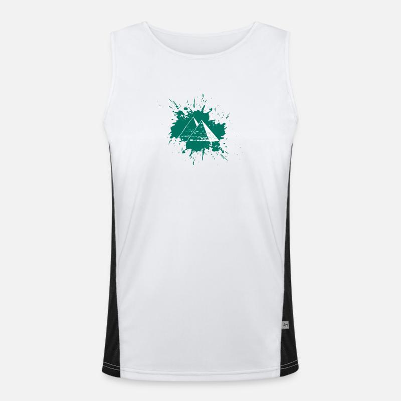 Splash Pyramiden Funktionelles Kontrast-Tank Top für Männer 