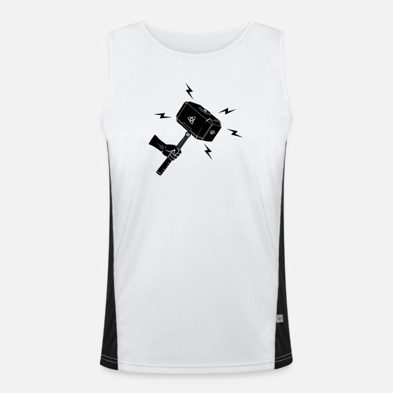 Hammer of thor Thor s hammer Mjolnir Men's Functional Contrast Tank Top 