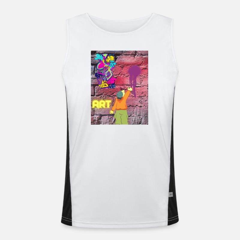 Graffiti ART Funktionelles Kontrast-Tank Top für Männer 